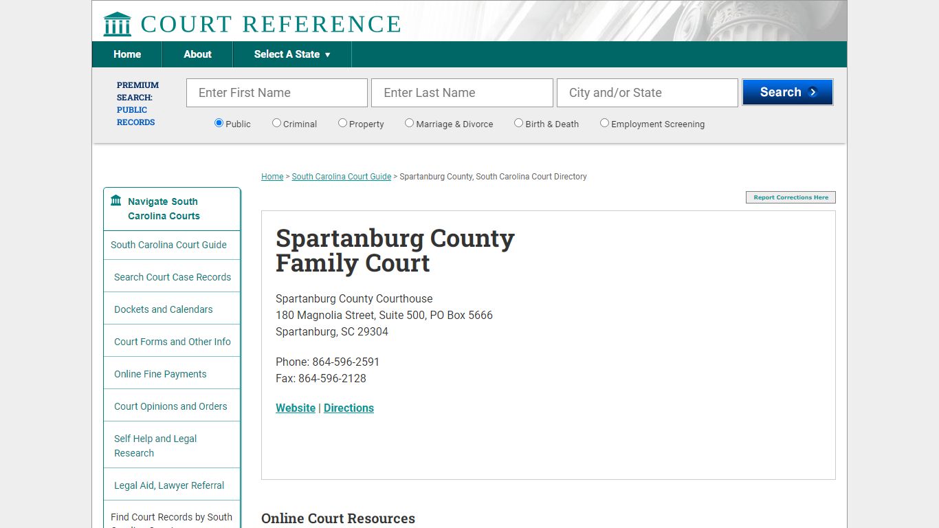 Spartanburg County Family Court - CourtReference.com